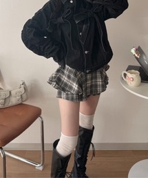 《Delfy》チェックフリルスカパン