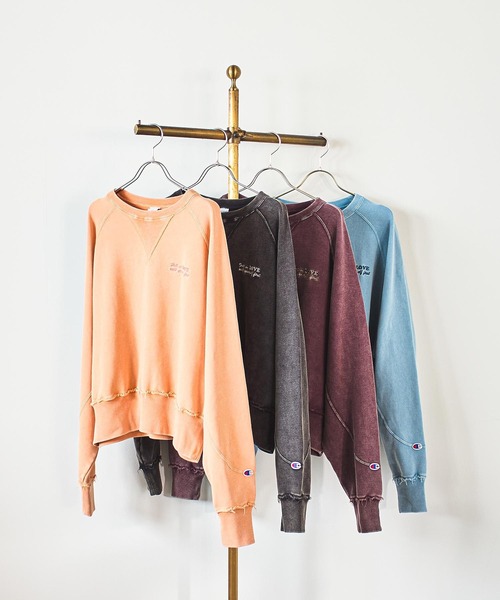 セール】【Champion別注】ROSE BUD×Champion HEAVY WASH SWEAT