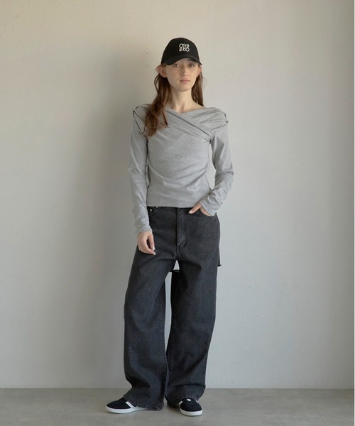 MINERTE(ミネルテ)の「【MINERTE】back damaged denim pants / バックダメージデニムパンツ(デニムパンツ・レディース・ブラック/ライトブルー・M/S)」の6枚目の写真