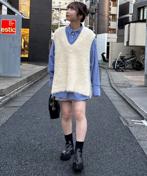 DISCOAT（ディスコート）の「【着回し力の高い万能シャツ！】ブロードビッグシャツ（シャツ/ブラウス・レディース・ブルー/ブルー系その他/ブルー系その他2/ピンク/イエロー・FREE）」の22枚目の写真