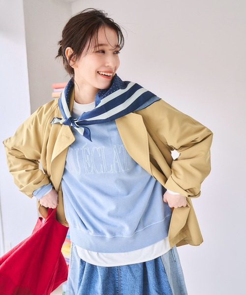 studio CLIP（スタディオクリップ）の「【撥水】ミドルトレンチコート[プチサイズあり]（トレンチコート・レディース・ネイビー/ベージュ/キャメル・FREE/PF）」の9枚目の写真