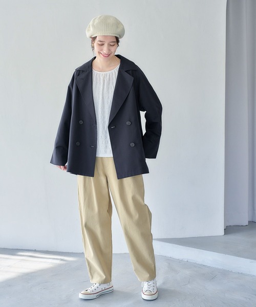 studio CLIP（スタディオクリップ）の「【撥水】ミドルトレンチコート[プチサイズあり]（トレンチコート・レディース・ネイビー/ベージュ/キャメル・FREE/PF）」の18枚目の写真