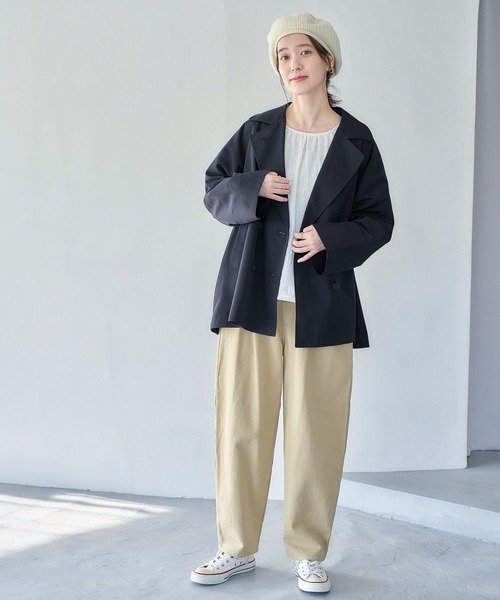 studio CLIP（スタディオクリップ）の「【撥水】ミドルトレンチコート[プチサイズあり]（トレンチコート・レディース・ネイビー/ベージュ/キャメル・FREE/PF）」の16枚目の写真