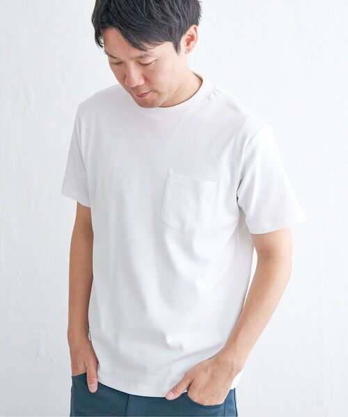 IKKA LOUNGE(イッカラウンジ)の「ポンチクルーネックジャケットTシャツ(Tシャツ/カットソー・メンズ・ライトグレー/ホワイト・XL/L/M/S)」の18枚目の写真