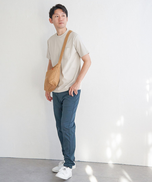 IKKA LOUNGE(イッカラウンジ)の「ポンチクルーネックジャケットTシャツ(Tシャツ/カットソー・メンズ・ライトグレー/ホワイト・XL/L/M/S)」の6枚目の写真