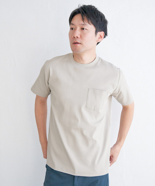 IKKA LOUNGE(イッカラウンジ)の「ポンチクルーネックジャケットTシャツ(Tシャツ/カットソー・メンズ・ライトグレー/ホワイト・XL/L/M/S)」の17枚目の写真
