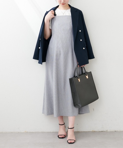 natural couture(ナチュラルクチュール)の「肩フリルフレアワンピース(ワンピース・レディース・ブラック系その他/グレー系その他/ブラウン系その他・FREE)」の3枚目の写真