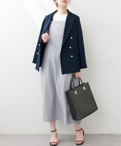 natural couture(ナチュラルクチュール)の「肩フリルフレアワンピース(ワンピース・レディース・ブラック系その他/グレー系その他/ブラウン系その他・FREE)」の9枚目の写真