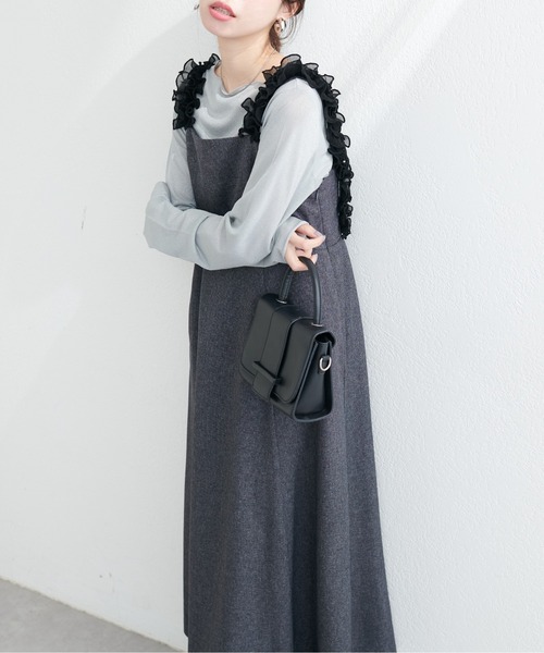 natural couture(ナチュラルクチュール)の「肩フリルフレアワンピース(ワンピース・レディース・ブラック系その他/グレー系その他/ブラウン系その他・FREE)」の20枚目の写真