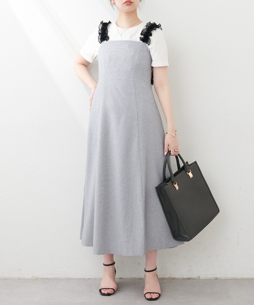 natural couture(ナチュラルクチュール)の「肩フリルフレアワンピース(ワンピース・レディース・ブラック系その他/グレー系その他/ブラウン系その他・FREE)」の12枚目の写真