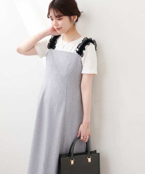 natural couture(ナチュラルクチュール)の「肩フリルフレアワンピース(ワンピース・レディース・ブラック系その他/グレー系その他/ブラウン系その他・FREE)」の16枚目の写真