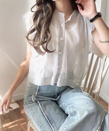 90s オゾンコミュニティ 天使 ブラウス　シャツ　白　オフホワイト 00's ST JOHN'S BAY S/S オープンカラーシャツ 