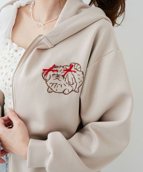 MAJESTIC LEGON（マジェスティックレゴン）の「SZKコラボ ゆるパーカー（パーカー・レディース・ベージュ/オフホワイト/グレー・MEDIUM）」の3枚目の写真