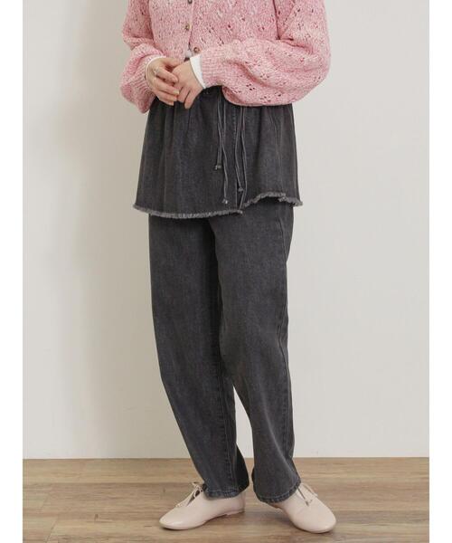 Samansa Mos2（サマンサ モスモス）の「スカートセットデニムパンツ（その他パンツ・レディース・ブラック/ブルー・F）」の8枚目の写真