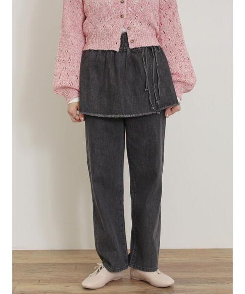 Samansa Mos2（サマンサ モスモス）の「スカートセットデニムパンツ（その他パンツ・レディース・ブラック/ブルー・F）」の10枚目の写真