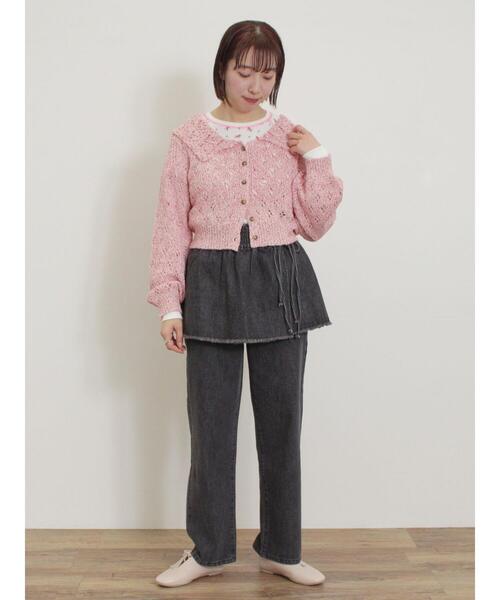 Samansa Mos2（サマンサ モスモス）の「スカートセットデニムパンツ（その他パンツ・レディース・ブラック/ブルー・F）」の11枚目の写真