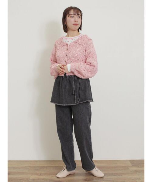 Samansa Mos2（サマンサ モスモス）の「スカートセットデニムパンツ（その他パンツ・レディース・ブラック/ブルー・F）」の12枚目の写真