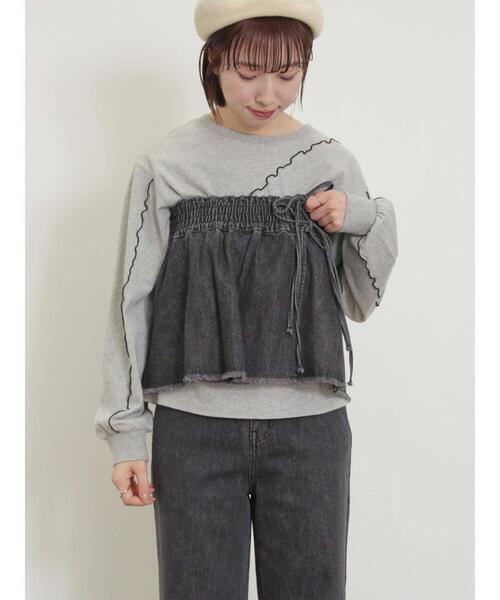 Samansa Mos2（サマンサ モスモス）の「スカートセットデニムパンツ（その他パンツ・レディース・ブラック/ブルー・F）」の15枚目の写真