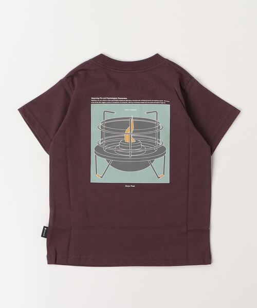 Snow Peak（スノーピーク）の「Kids Warm Oneself T-Shirt キッズ 子供服 Tシャツ（Tシャツ/カットソー・キッズ・ブラック/ワインレッド/ベージュ・125cm/95cm/110cm/140cm）」の4枚目の写真