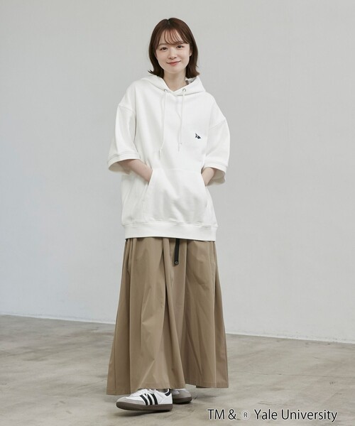coen（コーエン）の「YALE別注 半袖スウェットパーカー（パーカー・メンズ・ホワイト/ネイビー/コバルトブルー・M/L/XL）」の5枚目の写真