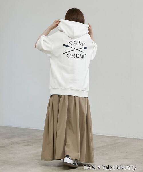 coen（コーエン）の「YALE別注 半袖スウェットパーカー（パーカー・メンズ・ホワイト/ネイビー/コバルトブルー・M/L/XL）」の9枚目の写真