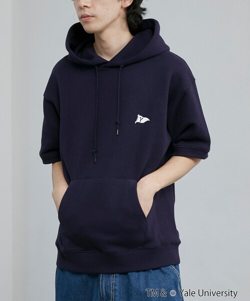 coen（コーエン）の「YALE別注 半袖スウェットパーカー（パーカー・メンズ・ホワイト/ネイビー/コバルトブルー・M/L/XL）」の11枚目の写真