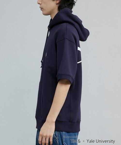 coen（コーエン）の「YALE別注 半袖スウェットパーカー（パーカー・メンズ・ホワイト/ネイビー/コバルトブルー・M/L/XL）」の20枚目の写真