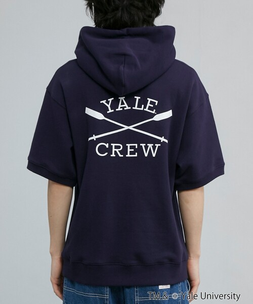 coen（コーエン）の「YALE別注 半袖スウェットパーカー（パーカー・メンズ・ホワイト/ネイビー/コバルトブルー・M/L/XL）」の21枚目の写真