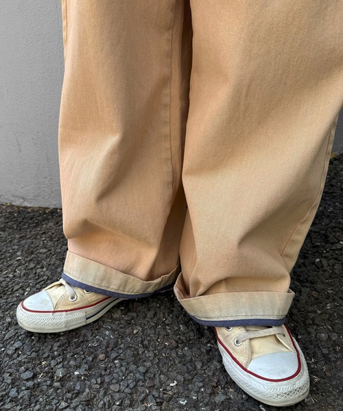 DOUBLE NAME(ダブルネーム)の「【ウエストサイズ調節可能/ユニセックス】ウエスト調節カラーオーバーダイデニムパンツ(デニムパンツ・レディース・グレー/ピンク/ベージュ・FREE)」の7枚目の写真