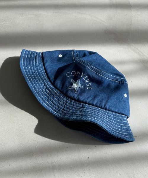 激安特価 ∴WEGO/【25年春夏新作】CONVERSE BUCKET（ハット DENIM WASHED 帽子