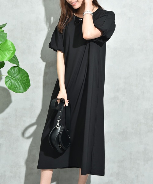 INTERPLANET（インタープラネット）の「【接触冷感】バルーンスリーブカットワンピース（ワンピース・レディース・オレンジ/グレー/ブラック・FREE）」の10枚目の写真