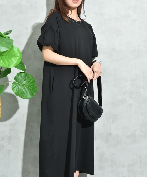 INTERPLANET（インタープラネット）の「【接触冷感】バルーンスリーブカットワンピース（ワンピース・レディース・オレンジ/グレー/ブラック・FREE）」の11枚目の写真