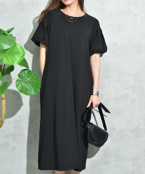 INTERPLANET（インタープラネット）の「【接触冷感】バルーンスリーブカットワンピース（ワンピース・レディース・オレンジ/グレー/ブラック・FREE）」の13枚目の写真