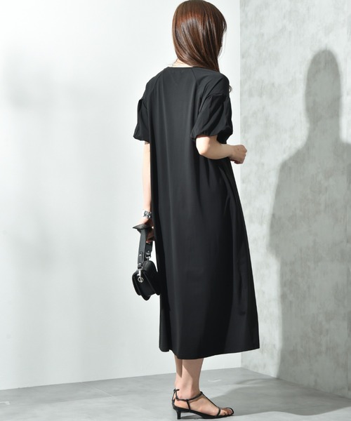 INTERPLANET（インタープラネット）の「【接触冷感】バルーンスリーブカットワンピース（ワンピース・レディース・オレンジ/グレー/ブラック・FREE）」の6枚目の写真