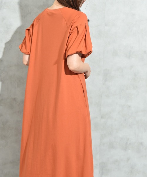 INTERPLANET（インタープラネット）の「【接触冷感】バルーンスリーブカットワンピース（ワンピース・レディース・オレンジ/グレー/ブラック・FREE）」の22枚目の写真