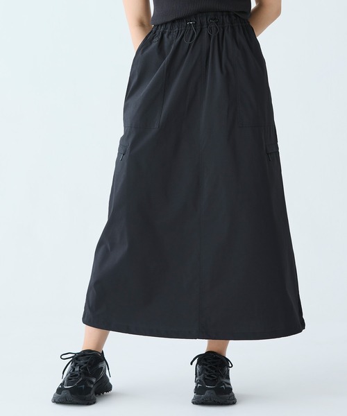 LACOSTE(ラコステ)の「ドローストリング入り バルーンスカート(スカート・レディース・ライトグレー/ブラック・36/38/40/34)」の2枚目の写真