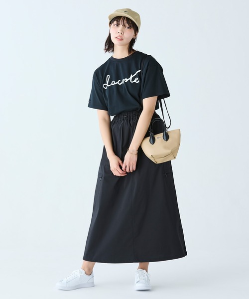 LACOSTE(ラコステ)の「ドローストリング入り バルーンスカート(スカート・レディース・ライトグレー/ブラック・36/38/40/34)」の11枚目の写真