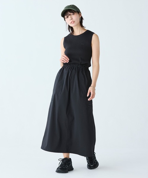 LACOSTE(ラコステ)の「ドローストリング入り バルーンスカート(スカート・レディース・ライトグレー/ブラック・36/38/40/34)」の7枚目の写真