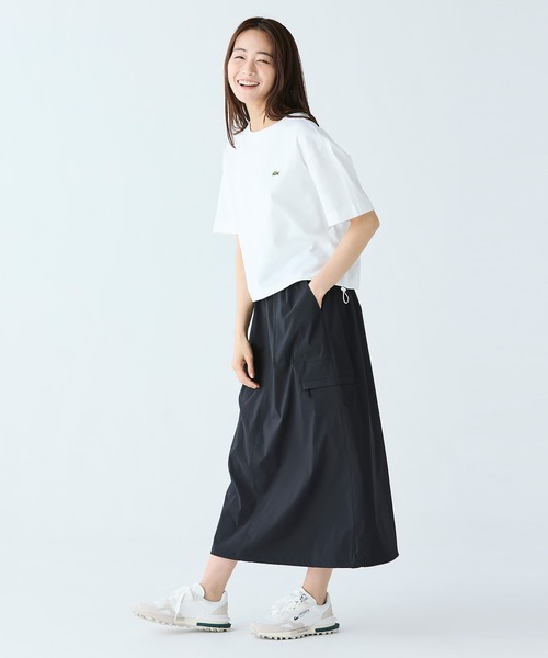 LACOSTE(ラコステ)の「ドローストリング入り バルーンスカート(スカート・レディース・ライトグレー/ブラック・36/38/40/34)」の14枚目の写真