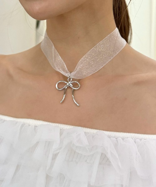 セール】リボンモチーフシアーチョーカー（ネックレス）｜ROYAL PARTY