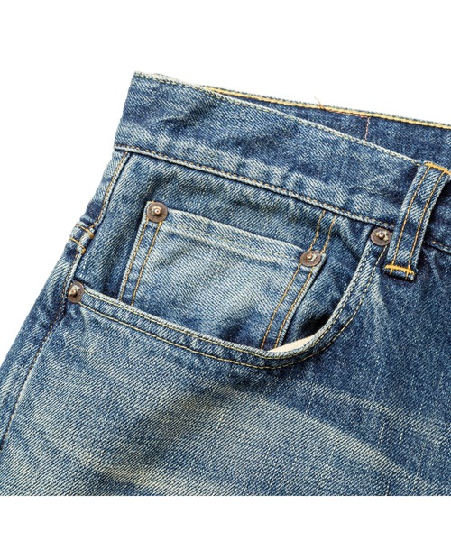 CALEE（キャリー）の「VINTAGE REPRODUCT TAPERED DENIM PANTS ＜USED＞（デニムパンツ・メンズ・インディゴブルー・32inch/34inch）」の6枚目の写真