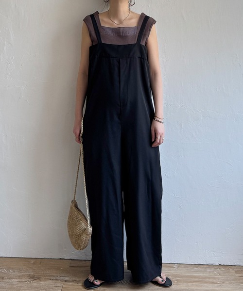 LBC（エルビーシー）の「ベアトップサロペット（サロペット/オーバーオール・レディース・ブラック/ベージュ・M）」の2枚目の写真