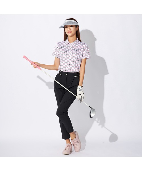 marie claire(マリ・クレール)の「marie claire GOLF/マリクレール ゴルフ ゴルフウェア 撥水 8WAYストレッチ 軽量 タック入り テーパードパンツ ロングパンツ(その他パンツ・レディース・ホワイト/ブラック・LL/M/L)」の14枚目の写真