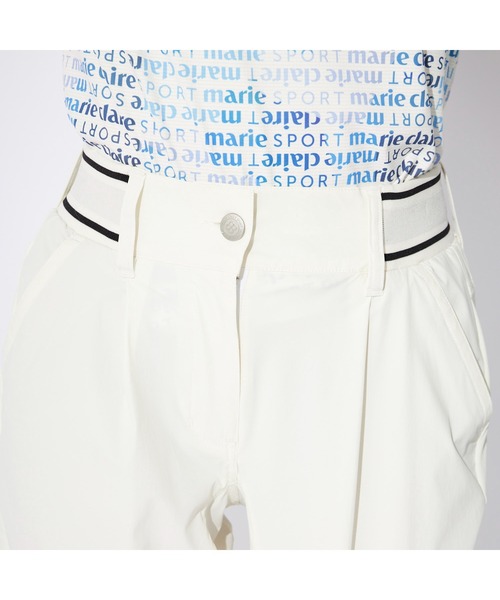 marie claire(マリ・クレール)の「marie claire GOLF/マリクレール ゴルフ ゴルフウェア 撥水 8WAYストレッチ 軽量 タック入り テーパードパンツ ロングパンツ(その他パンツ・レディース・ホワイト/ブラック・LL/M/L)」の6枚目の写真