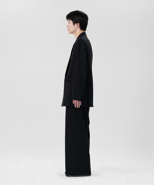DOUBLE BREASTED FLY FRONT WOOL JACKET（テーラードジャケット