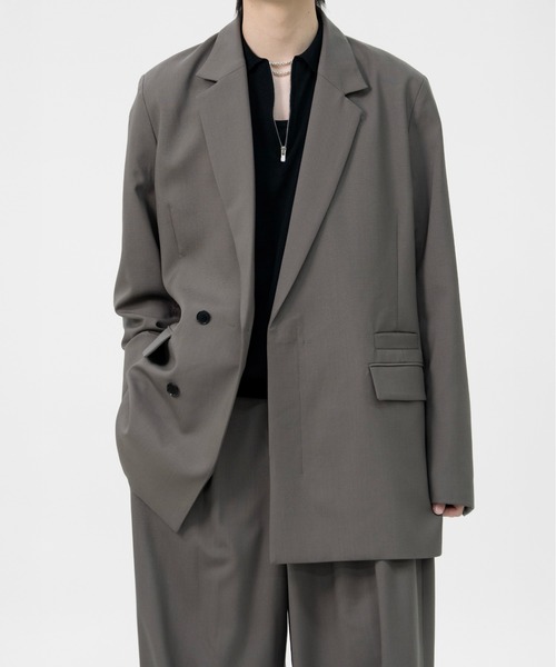 LAPIIS(ラピス)の「DOUBLE BREASTED FLY FRONT WOOL JACKET(テーラードジャケット・メンズ・ブラック/ブラウン系その他・MEDIUM/LARGE)」の5枚目の写真
