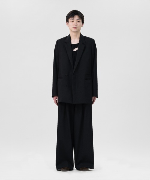 LAPIIS(ラピス)の「DOUBLE BREASTED FLY FRONT WOOL JACKET(テーラードジャケット・メンズ・ブラック/ブラウン系その他・MEDIUM/LARGE)」の20枚目の写真