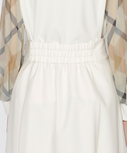 CB CRESTBRIDGE（シービークレストブリッジ）の「ボックスタックチェック切替ミモレスカート（スカート・レディース・ブラック/ホワイト系その他/ネイビー・M/S）」の5枚目の写真