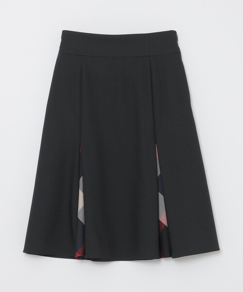 CB CRESTBRIDGE（シービークレストブリッジ）の「ボックスタックチェック切替ミモレスカート（スカート・レディース・ブラック/ホワイト系その他/ネイビー・M/S）」の16枚目の写真