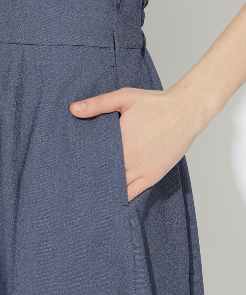 CB CRESTBRIDGE（シービークレストブリッジ）の「ボックスタックチェック切替ミモレスカート（スカート・レディース・ブラック/ホワイト系その他/ネイビー・M/S）」の22枚目の写真